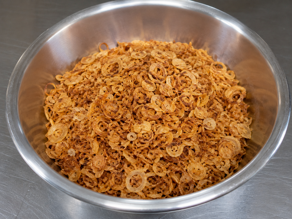Knusprige Zwiebeln Chili öl